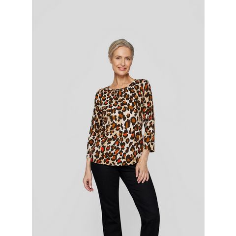 Rabe Shirt met 3/4 mouwen met luipaardprint