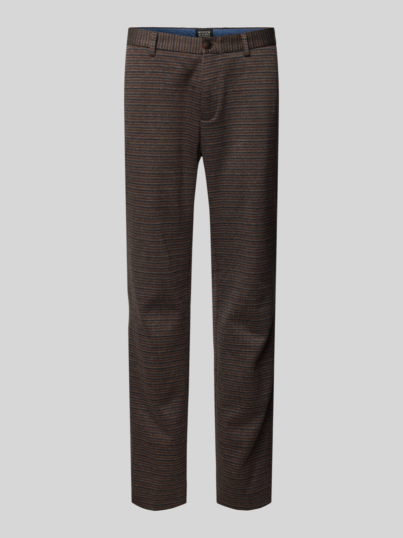 Scotch & Soda Slim fit stoffen broek met Franse steekzakken