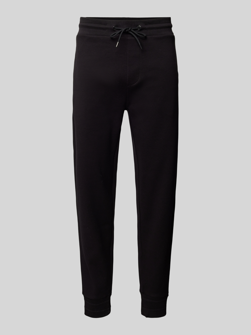 Boss Slim fit sweatpants met structuurmotief, model 'Lamont'