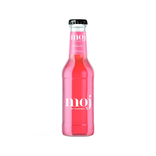 Moj | Rabarber Hibiscus | Fles | 12 x 0.2 liter