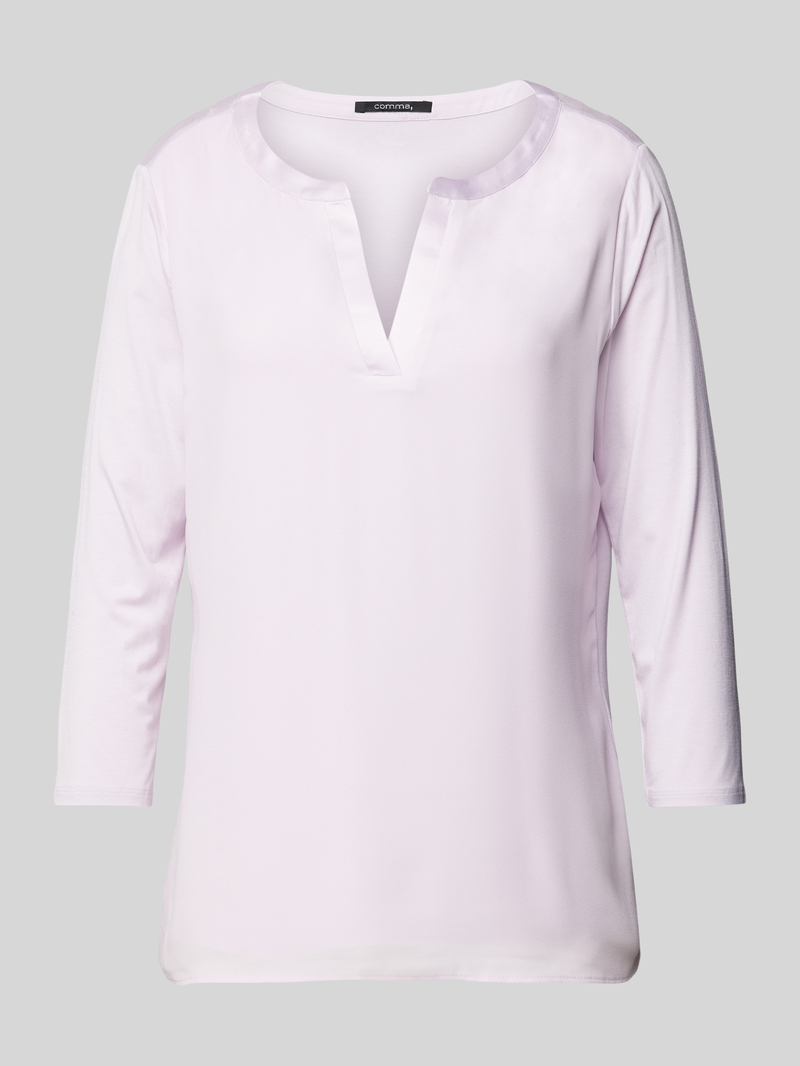 Comma Blouseshirt met 3/4-mouwen van een mix van viscose en elastaan