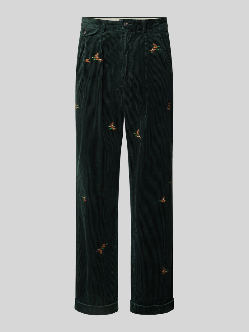 Polo Ralph Lauren Relaxed fit corduroy broek met motiefstitching, model 'WHITMAN'