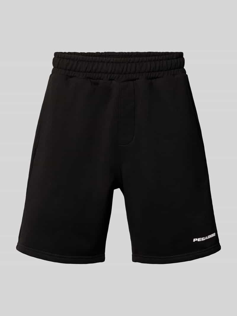 Pegador Regular fit sweatshorts met labelprint, model 'LOGO HEAVY'