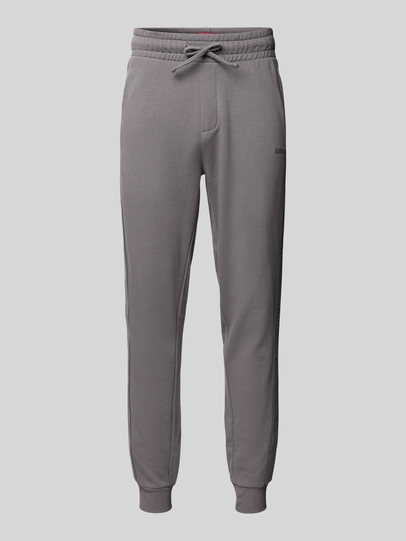 HUGO Tapered fit sweatpants met labelstitching