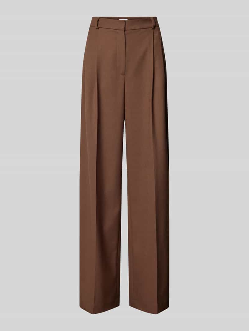 Jake*s Collection Flared pantalon met bandplooien