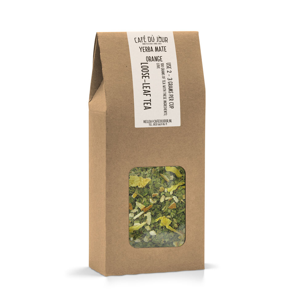 Café du Jour Yerba Mate Orange - Kruidenthee 100 gram -  losse thee