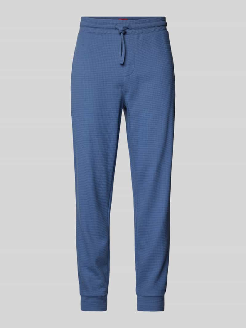 HUGO Relaxed fit sweatpants met structuurmotief, model 'Austin'