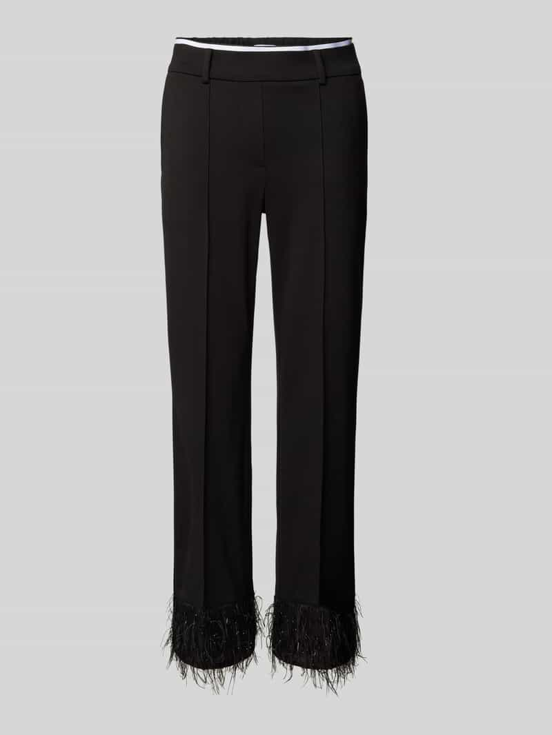 CAMBIO Flared stoffen broek met vaste persplooien, model 'FRANCOISE''