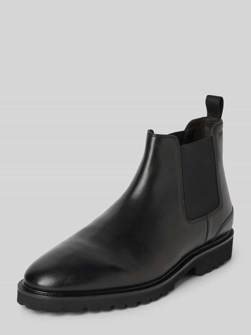 JOOP! SHOES Chelsea boots van leer met label in reliëf, model 'pero danilo'