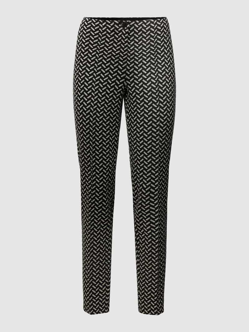 CAMBIO Broek met all-over motief, model 'Ros'