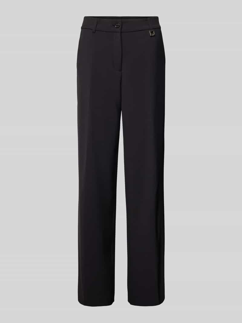 Joop! Wide leg stoffen broek met labelapplicatie