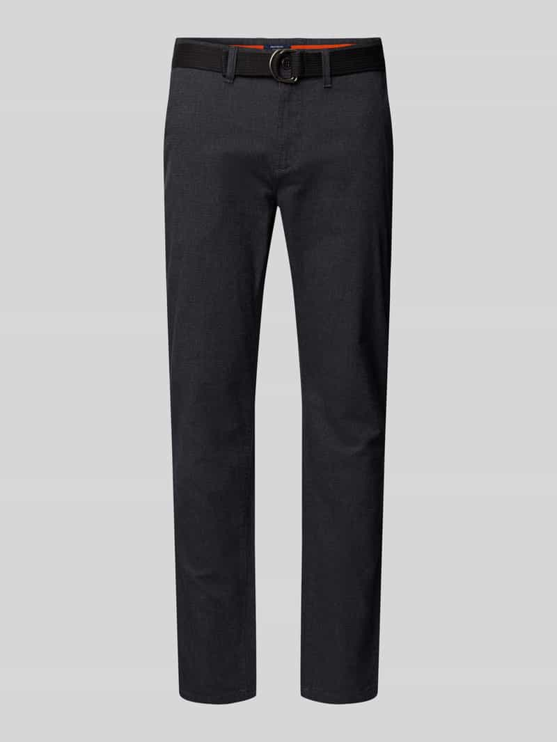 MCNEAL Slim fit stoffen broek met riem