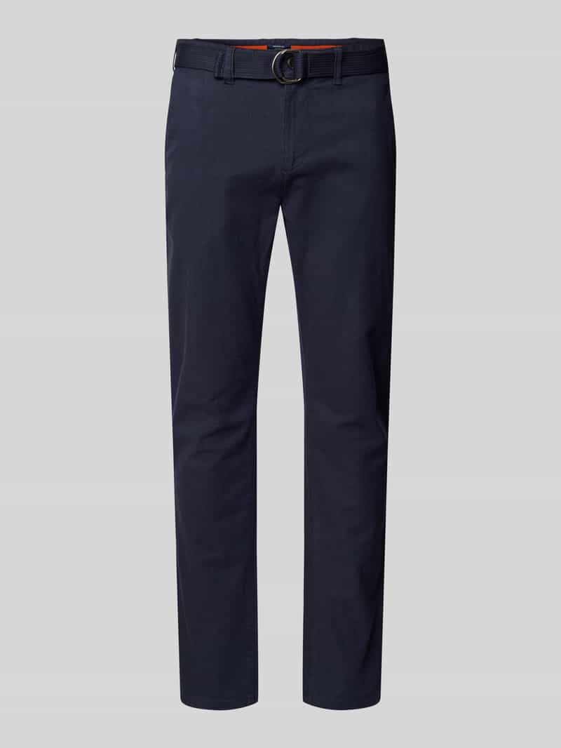 MCNEAL Slim fit stoffen broek met riem