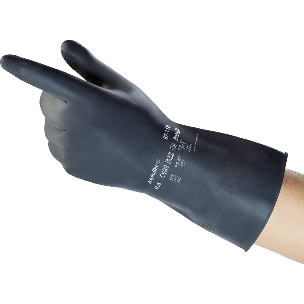 Ansell 87118075 AlphaTec Natuurlatex Chemicaliënhandschoen Maat (handschoen): 7.5 EN 21420:2020 1 paar