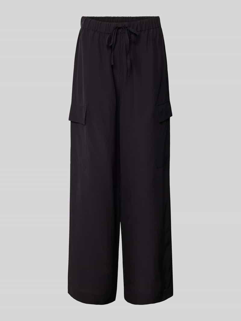 MARC O POLO Wide leg stoffen broek met cargozakken