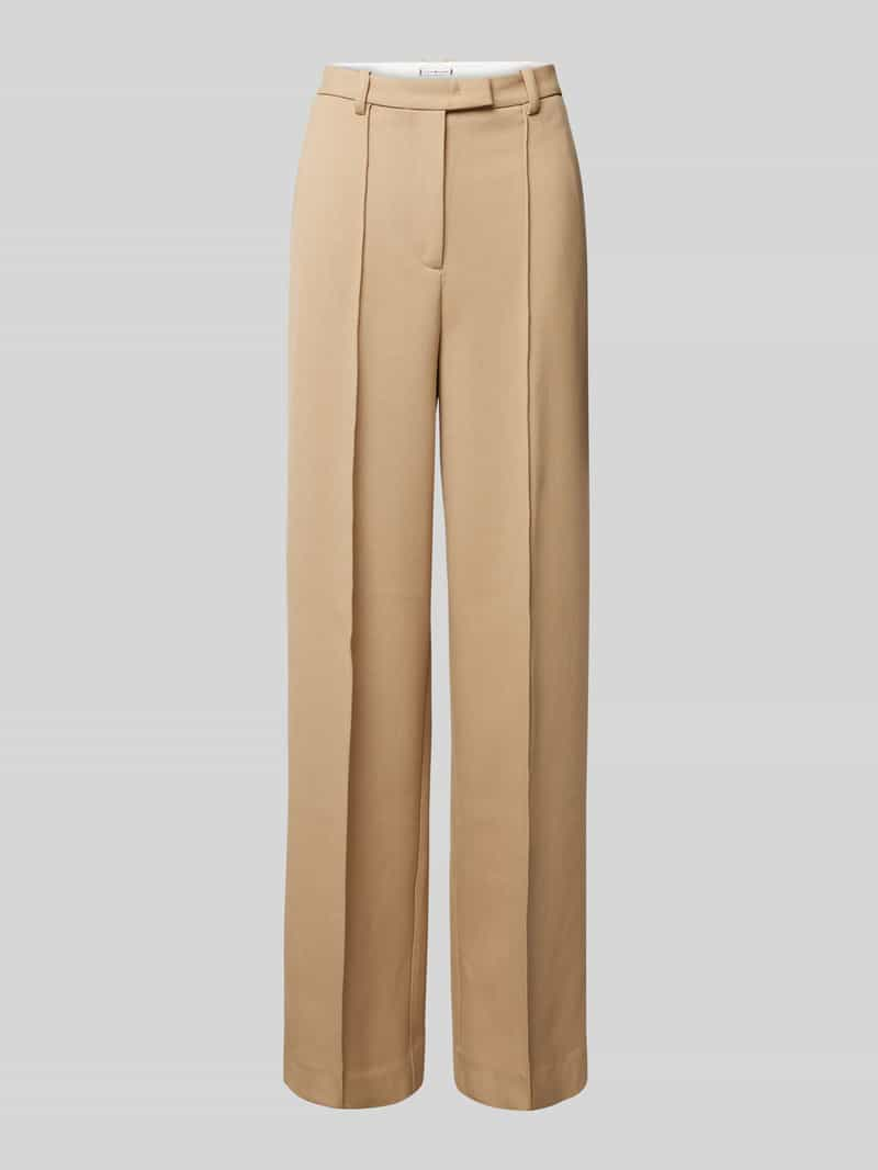 Tommy Hilfiger Straight leg stoffen broek met vaste persplooien