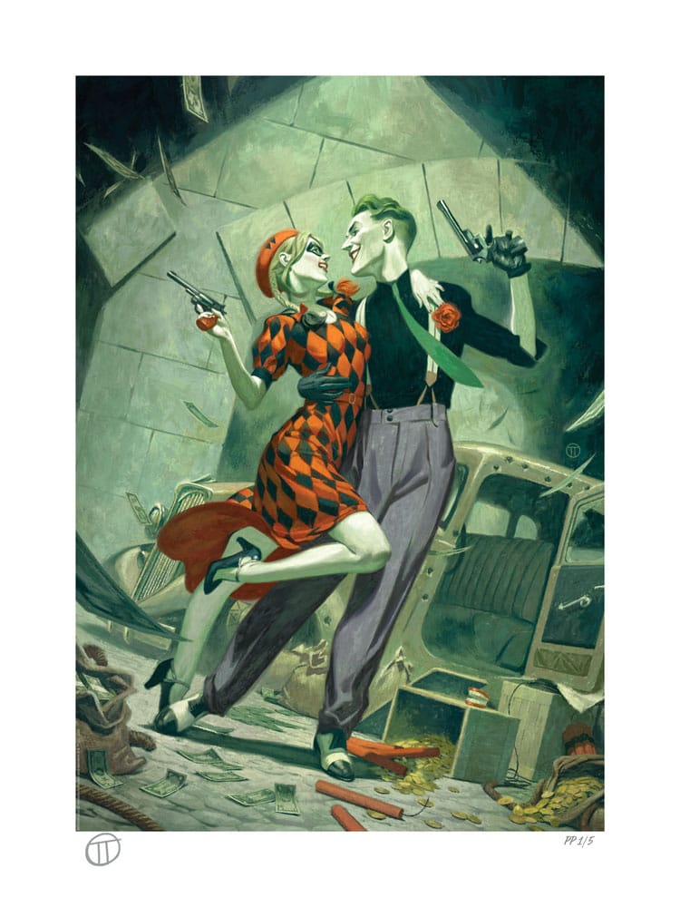 Sideshow Collectibles DC Comics Art Print Harley Quinn & The Joker: Lawless Love 46 x 61 cm - unframed