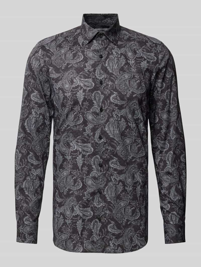 OLYMP Level Five Slim fit zakelijk overhemd met paisleymotief