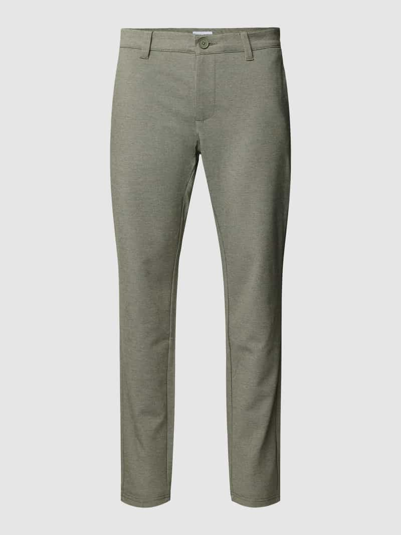 Only & Sons Slim fit stoffen broek in gemêleerde look, model 'MARK'