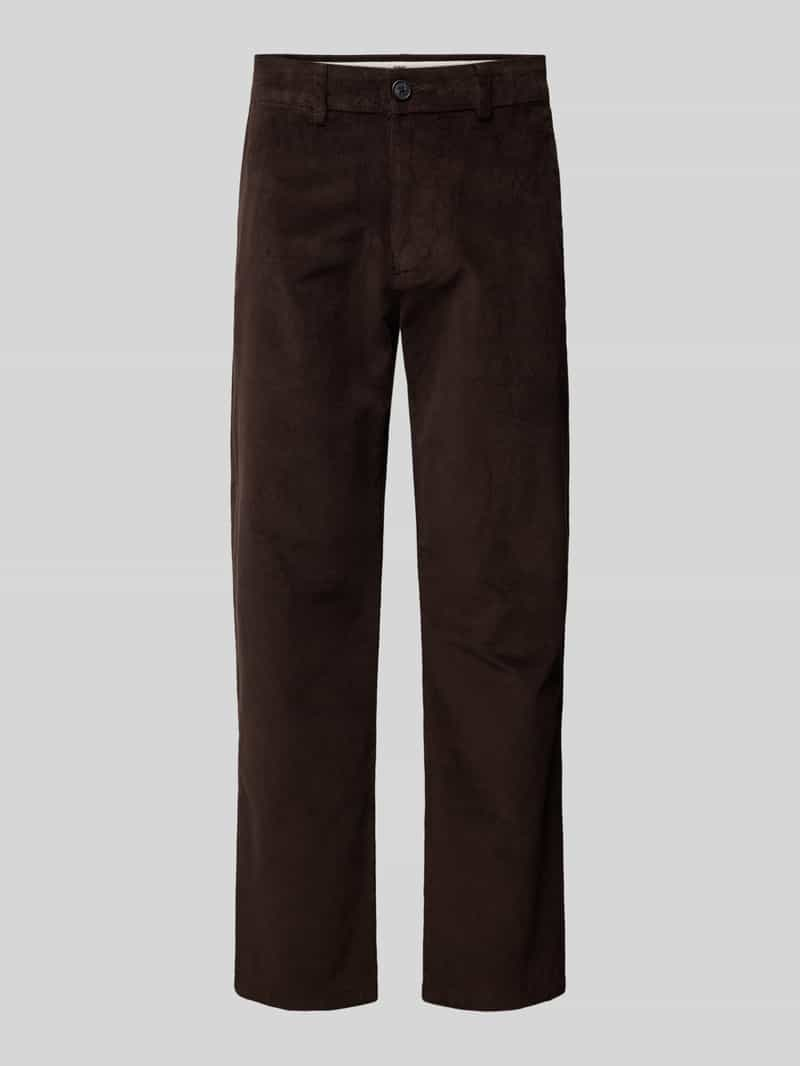 Selected Homme Straight fit broek van corduroy, model 'MILES'