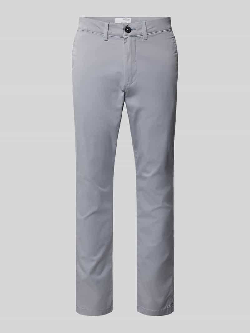 Selected Homme Slim fit stoffen broek met Franse steekzakken