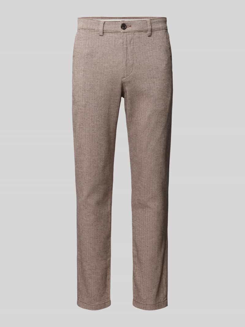 Selected Homme Slim fit stoffen broek met riemlussen, model 'MILES'