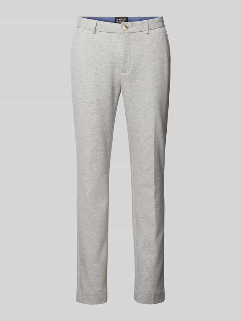 Scotch & Soda Slim fit broek met knoop- en ritssluiting