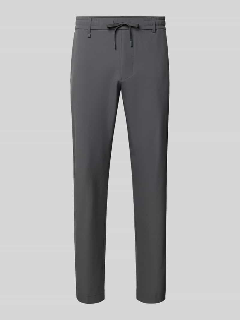 BOSS Green Regular fit stoffen broek met tunnelkoord, model 'Convert'