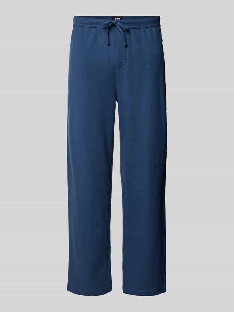 Boss Straight leg sweatpants met structuurmotief