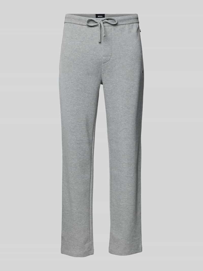 Boss Straight leg sweatpants met structuurmotief