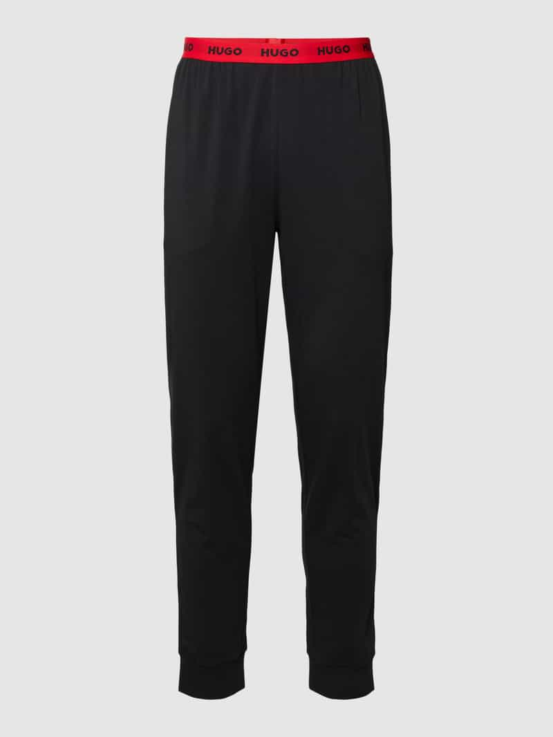 HUGO Sweatpants met elastische band met logo, model 'Linked'