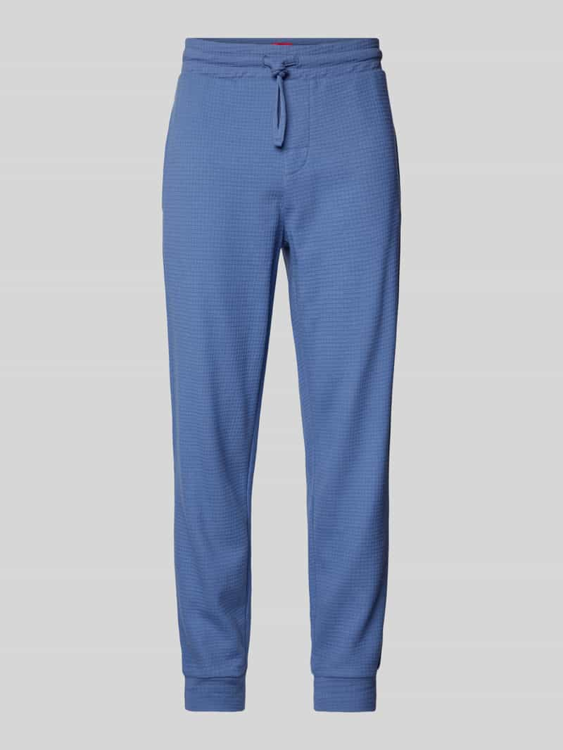 HUGO Relaxed fit sweatpants met structuurmotief, model 'Austin'