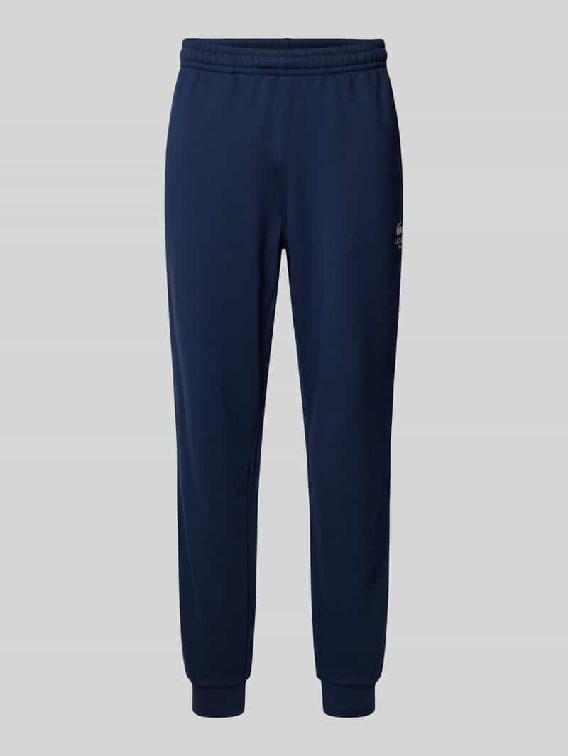 Lacoste Tapered fit sweatpants met labelprint, model 'HERITAGE'