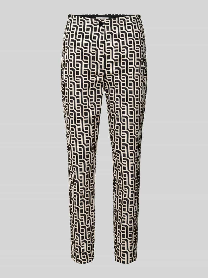 Christian Berg Woman Slim fit stoffen broek met verkort model