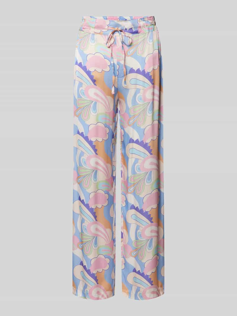 Frieda & Freddies Regular fit stoffen broek met all-over print