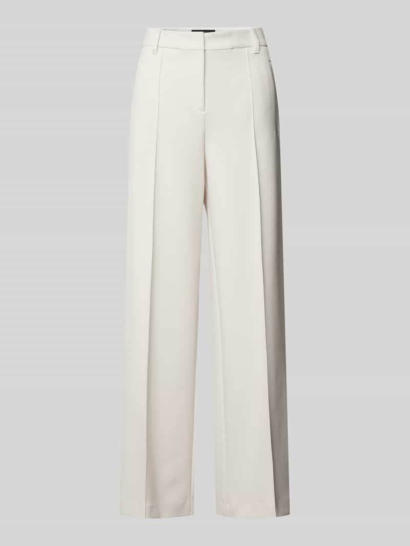 Marc Cain Wide leg pantalon met vaste persplooien