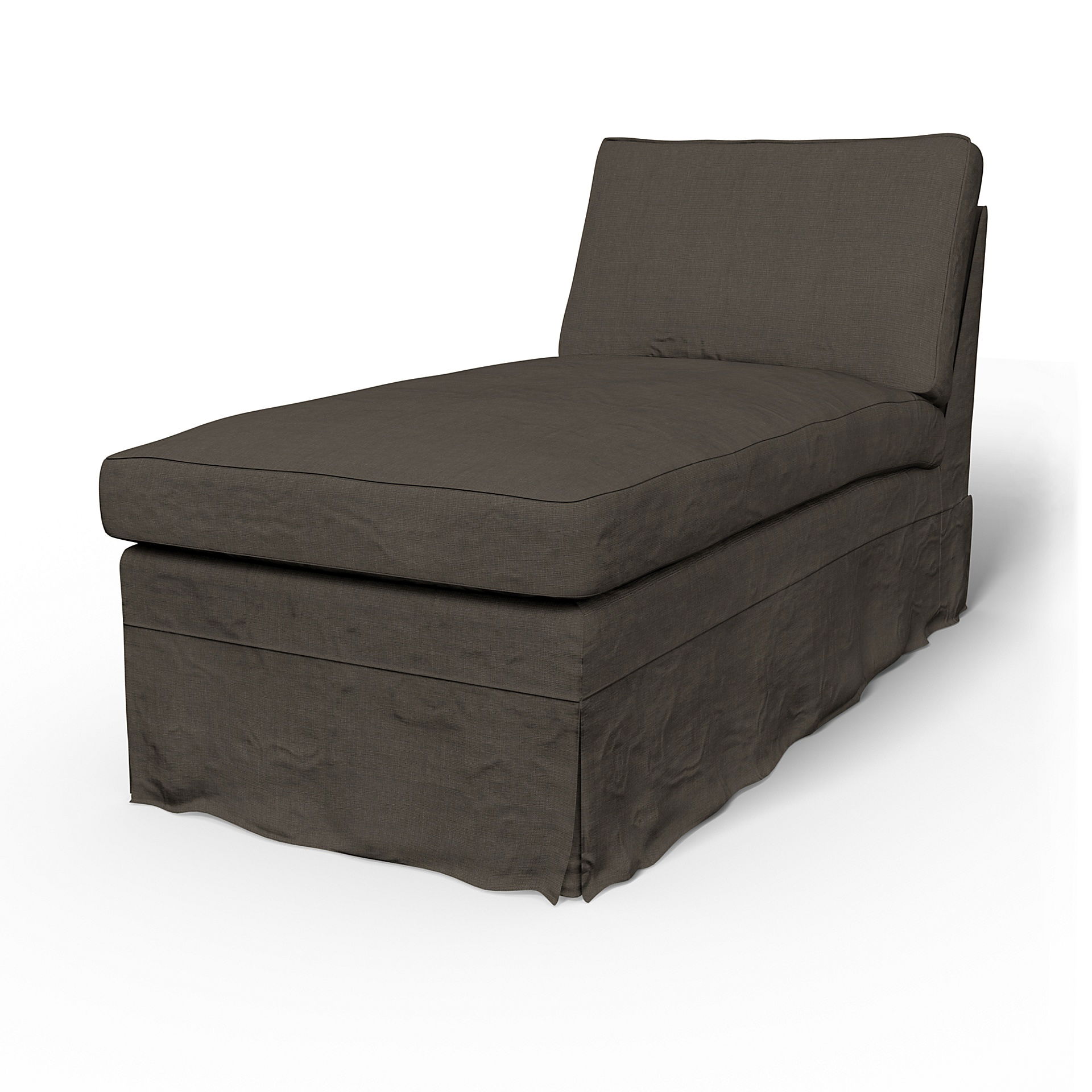 Bemz IKEA - Hoes voor chaise longue Ektorp, Mocha, Linnen