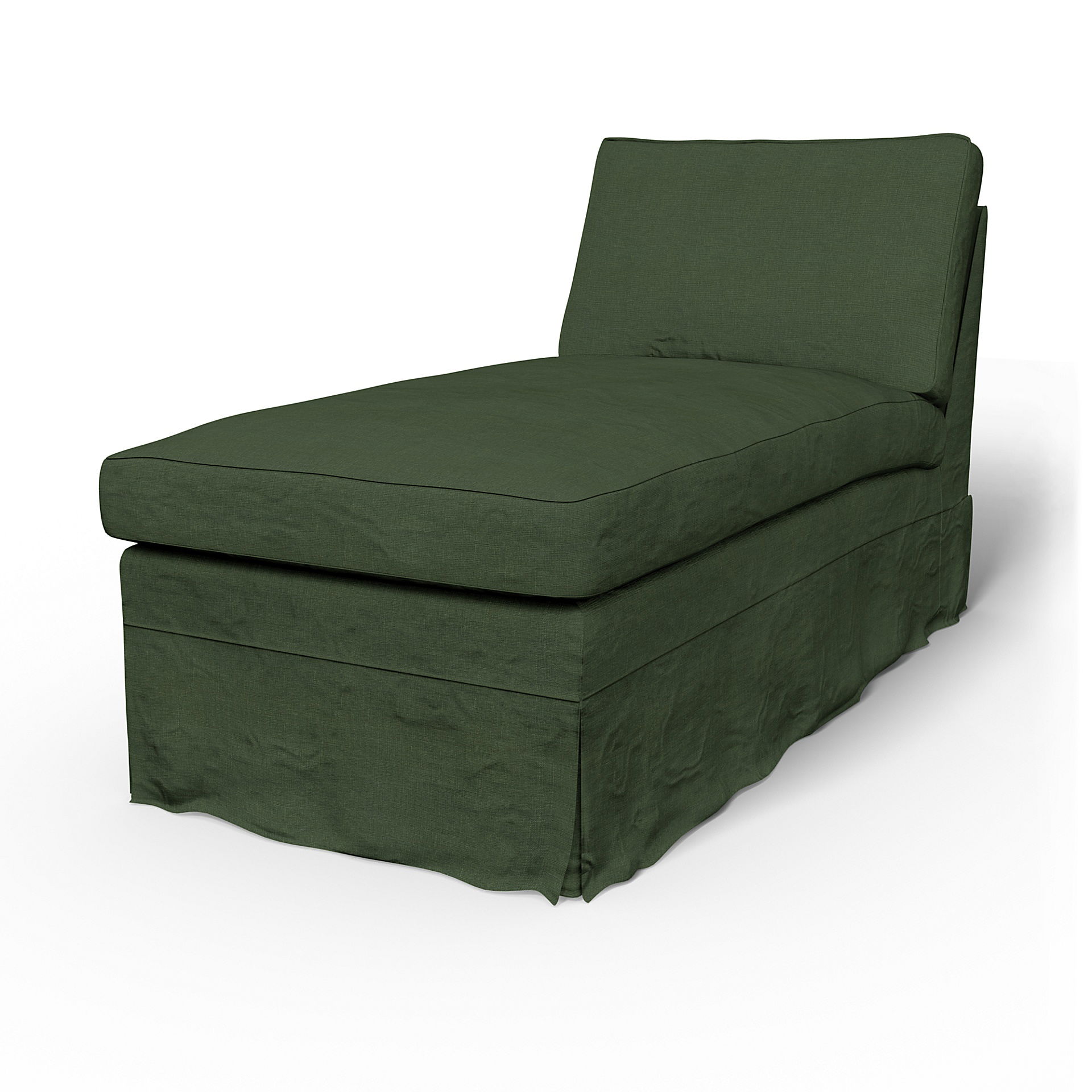 Bemz IKEA - Hoes voor chaise longue Ektorp, Moss, Linnen