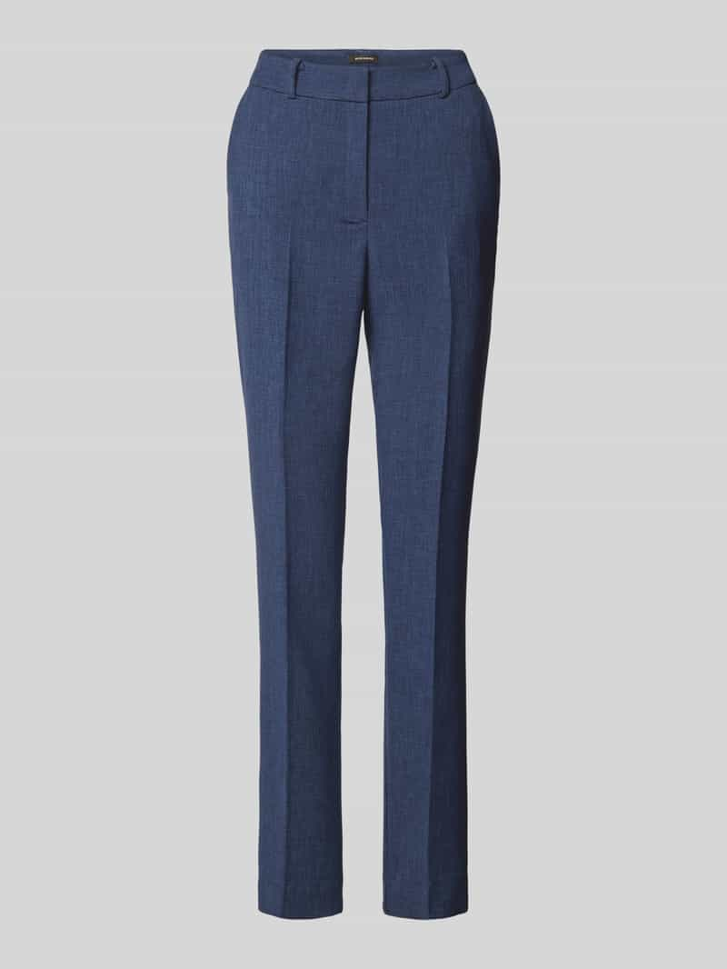 MORE & MORE Slim fit stoffen broek met persplooien