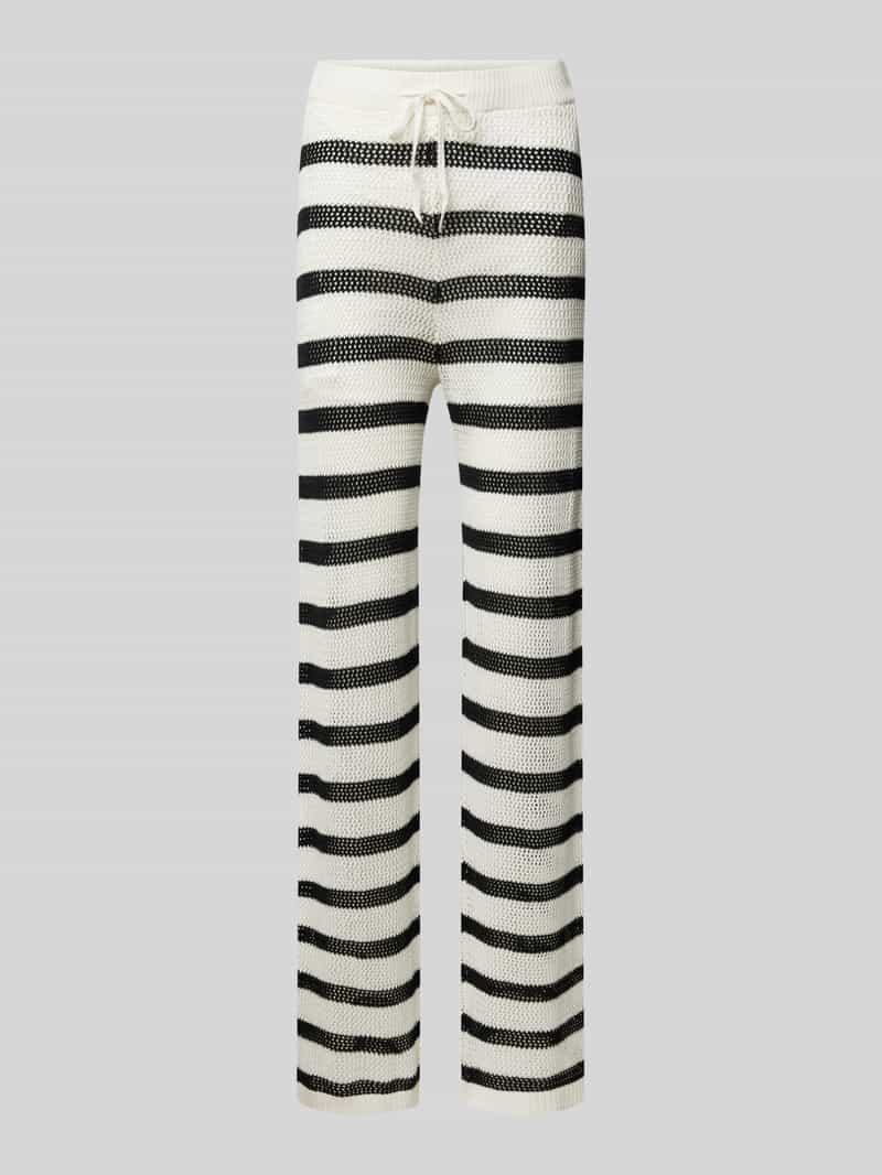 Frieda & Freddies Stoffen broek met ajourpatroon