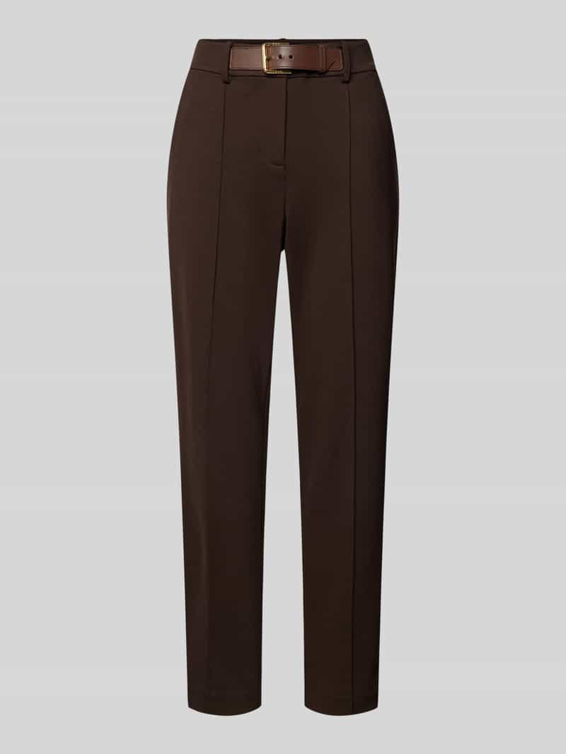 Lauren Ralph Lauren Regular fit stoffen broek met vaste persplooien, model 'SANNA'