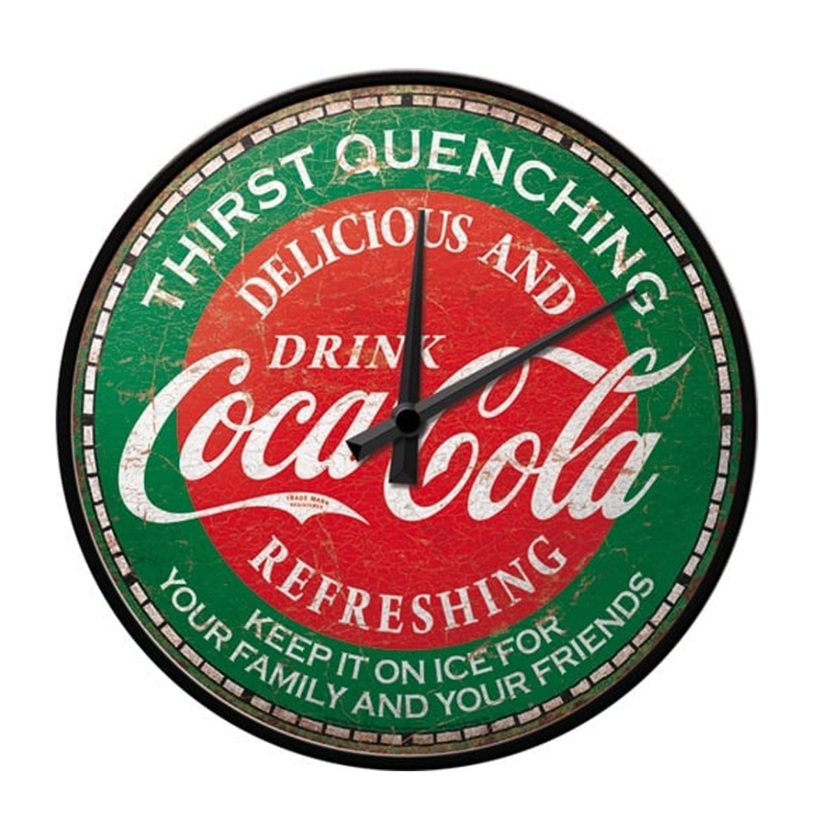 Fiftiesstore Klok Coca-Cola - Thirst Quenching Green