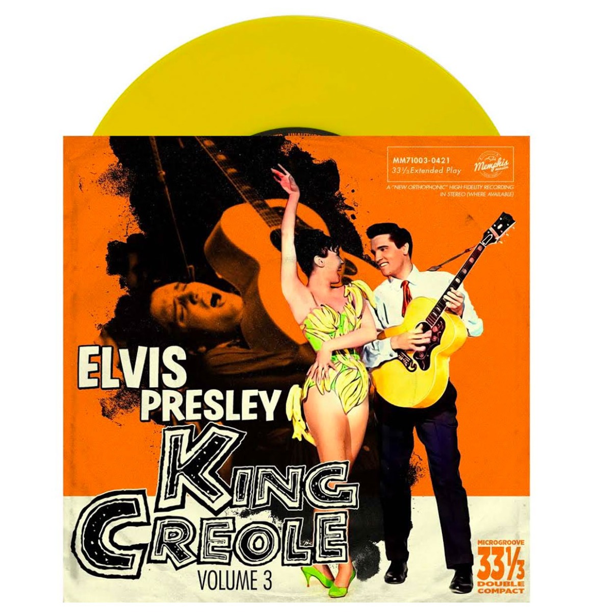 Fiftiesstore Elvis Presley - King Creole Volume 3 EP Geel Vinyl 33 1/3