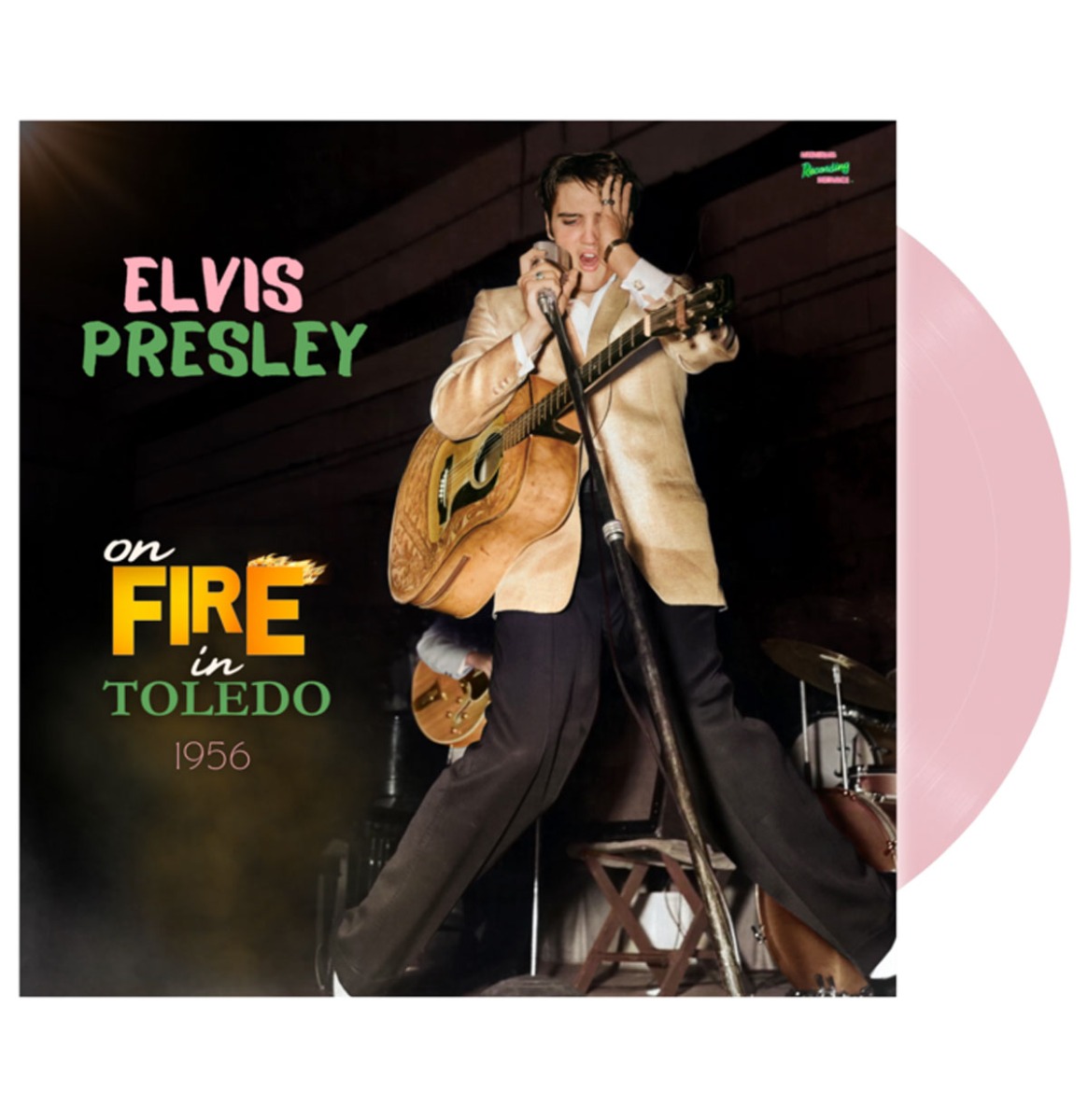 Fiftiesstore Single: Elvis Presley - On Fire In Toledo 1956 (Roze Vinyl) + CD