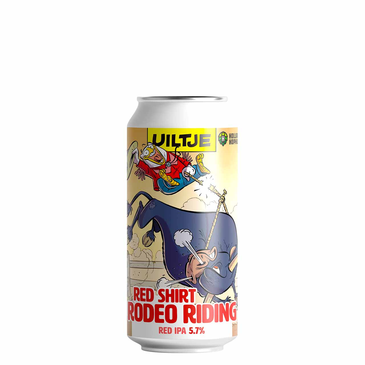 Uiltje Red Shirt Rodeo Riding blik 44cl