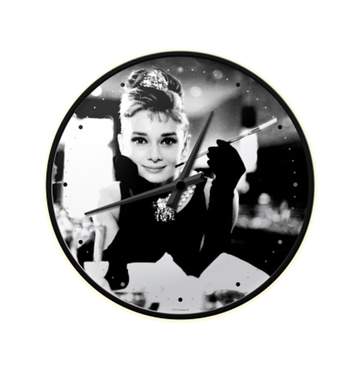 Fiftiesstore Wandklok Breakfast At Tiffany's Audrey Hepburn LAATSTE STUKS