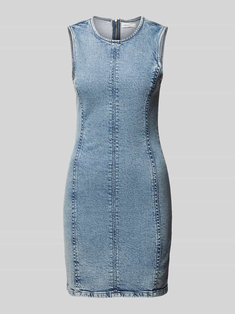 Gina Tricot Jeansjurk met ronde hals