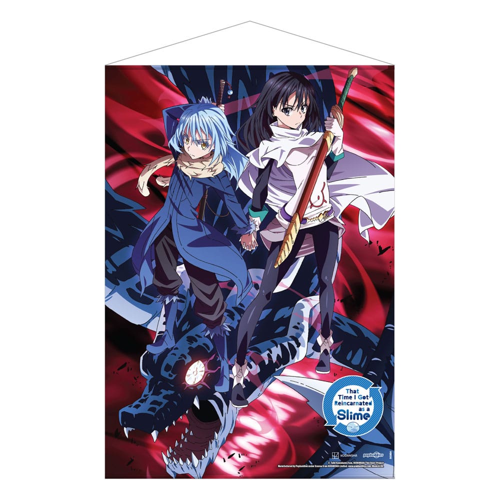 POPbuddies That Time I Got Reincarnated as a Slime Wallscroll Rimuru, Shizue and Veldora The Storm Dragon 50 x 70 cm