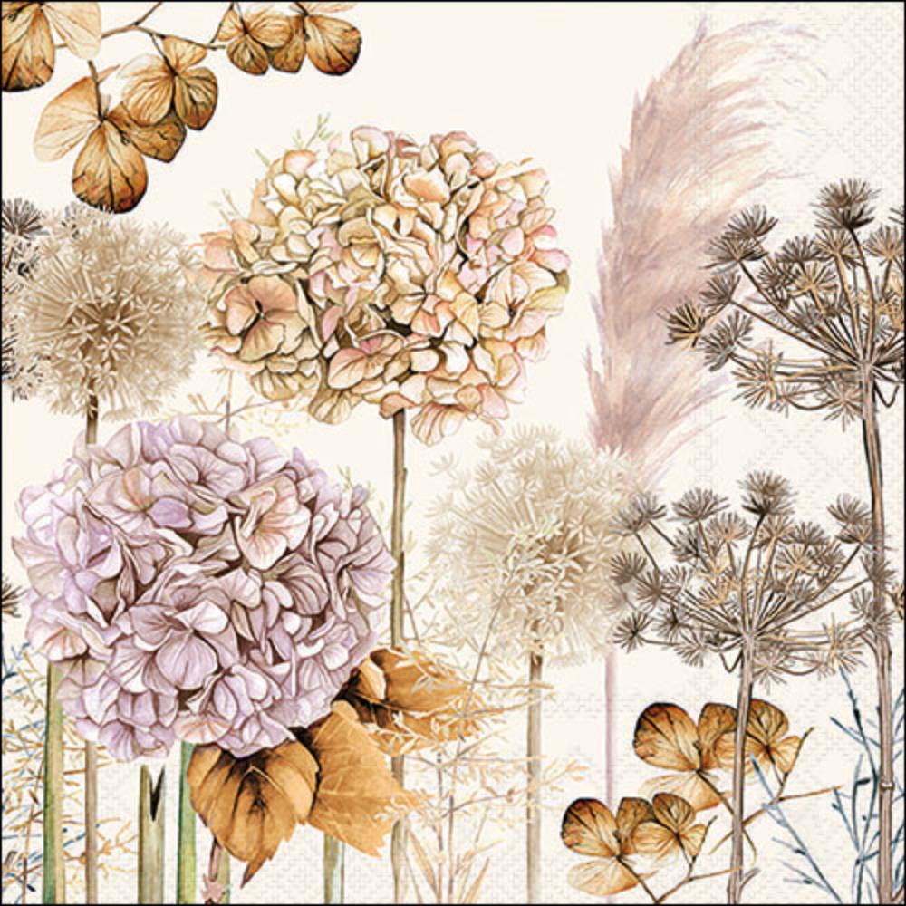 Ambiente Servetten 33cm Dried Flowers FSC Mix