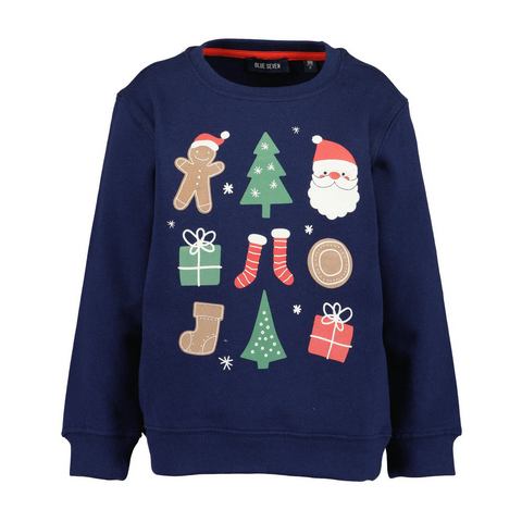 Blue Seven Sweatshirt  jongens kerst sweatshirt X-MAS (1-delig)